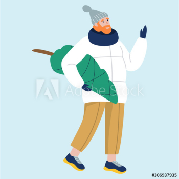 Isolated vector illustration of people wearing warm winter Isolated vector illustration of people wearing warm winter