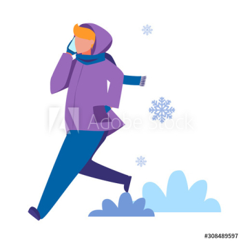 Isolated vector illustration of people wearing warm winter Isolated vector illustration of people wearing warm winter