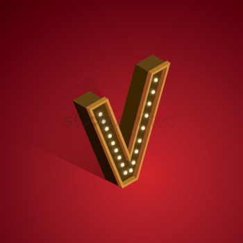 Isometric alphabet v Isometric alphabet v