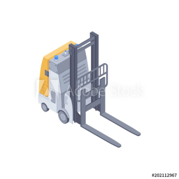Isometric automated electric forklift Isometric automated electric forklift