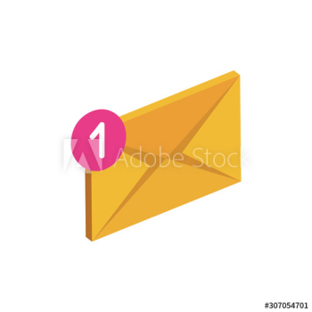 Isometric envelope icon design Isometric envelope icon design
