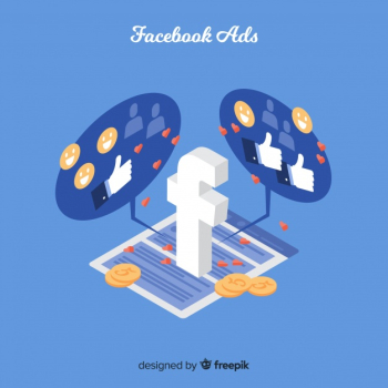Isometric facebook ads background Isometric facebook ads background
