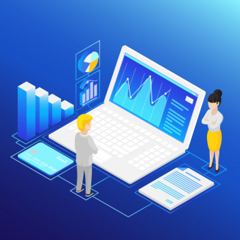 Isometric financial analysis Isometric financial analysis