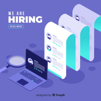 Isometric hiring illustration Isometric hiring illustration