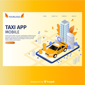 Isometric landing page Isometric landing page