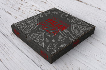 Isometric pizza box mockup Free Psd