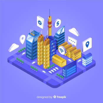 Isometric smart city Free Vector Isometric smart city Free Vector