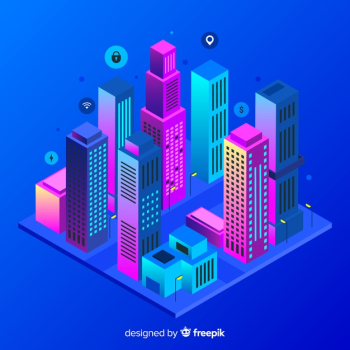 Isometric smart city Free Vector Isometric smart city Free Vector