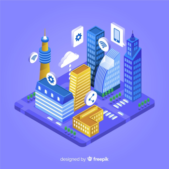 Isometric smart city Free Vector Isometric smart city Free Vector