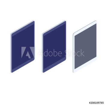Isometric tablets kit isolated illustration Isometric tablets kit isolated illustration