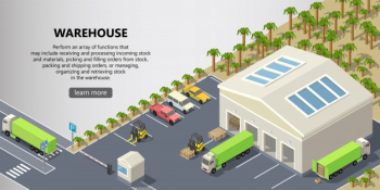 isometric warehouse, delivery service isometric warehouse, delivery service