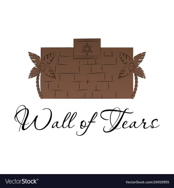 Israel wall of tears time to travel travel poster vector image Israel wall of tears time to travel travel poster vector image