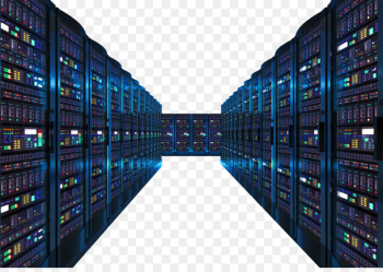 IT infrastructure Information technology Data center - Rows of lights on data center servers 