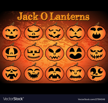 Jack-o-lanterns vector image Jack-o-lanterns vector image