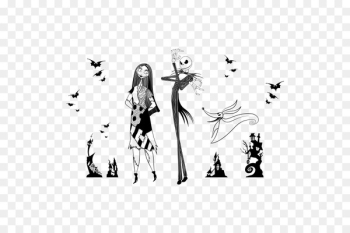 Jack Skellington Black and white The Nightmare Before Christmas: The Pumpkin King Oogie Boogie Art - Jack and sally 