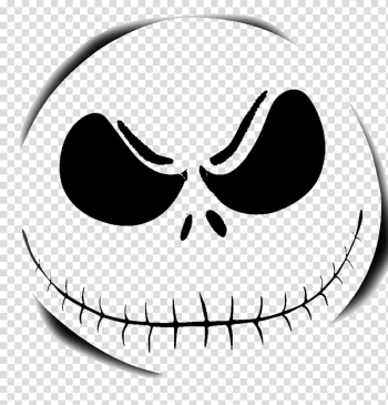 Jack Skellington illustration, The Nightmare Before Christmas: The Pumpkin King Jack Skellington Jack-o'-lantern Stencil, scary transparent background PNG clipart