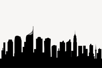 Jakarta skyline silhouette border, city | Free Vector - rawpixel