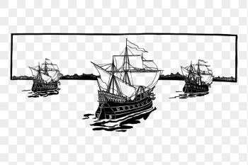 Jamestown ships png sticker illustration, | Free PNG - rawpixel