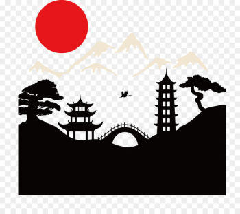 Japan Landscape painting - Japanese style illustration Japan Landscape painting - Japanese style illustration