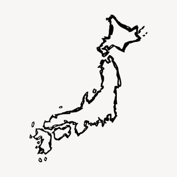 Japan map collage element, outline | Free PSD - rawpixel Japan map collage element, outline | Free PSD - rawpixel
