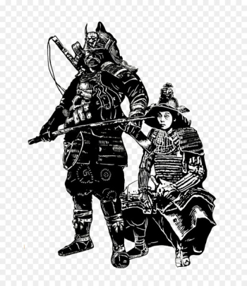 Japan Sengoku period Samurai Illustration - Sengoku samurai vector 