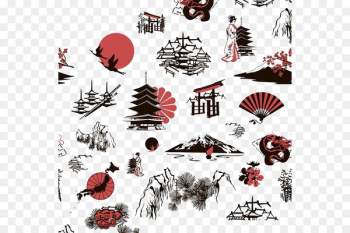 Japan Stock illustration Royalty-free Clip art - Japanese element vector 