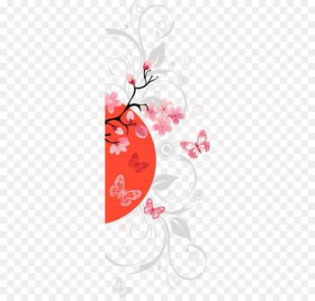 Japan Vector Building Art - Vector Japanese cherry bud 