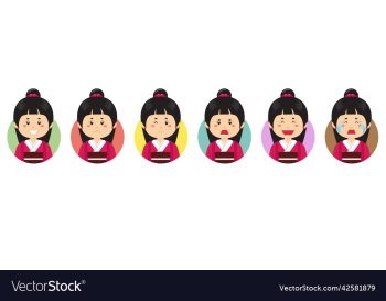 japanese avatar with various expression japanese avatar with various expression