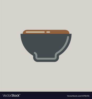 Japanese food miso soup vector image Japanese food miso soup vector image