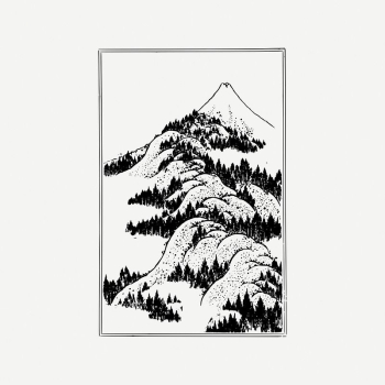 Japanese mountain artwork collage element, | Free PSD Illustration - rawpixel Japanese mountain artwork collage element, | Free PSD Illustration - rawpixel