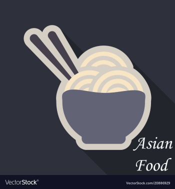 Japanese noodles asian thai chinese food vector image Japanese noodles asian thai chinese food vector image