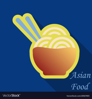 Japanese noodles asian thai chinese food vector image Japanese noodles asian thai chinese food vector image