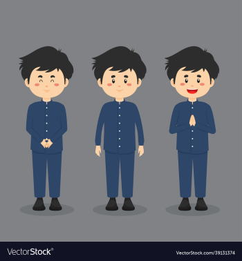 japanese school character with expression japanese school character with expression