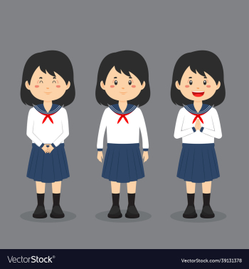 japanese school character with expression japanese school character with expression
