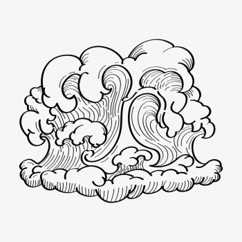 Japanese wave art doodle | Free stock vector - 843119 Japanese wave art doodle | Free stock vector - 843119