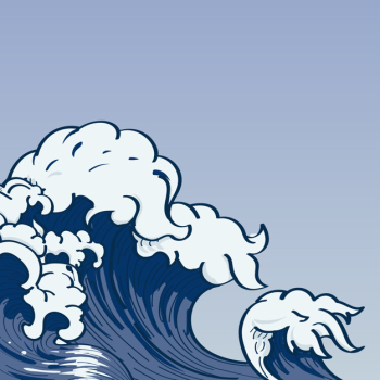Japanese wave doodle Free Vector Japanese wave doodle Free Vector