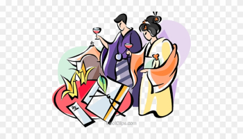 Japanese Wedding Ceremony Royalty Vector Clip Art - Japanese Wedding Art Png Japanese Wedding Ceremony Royalty Vector Clip Art - Japanese Wedding Art Png