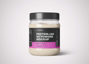 Jar Powder Mockup - Freebies Mockup