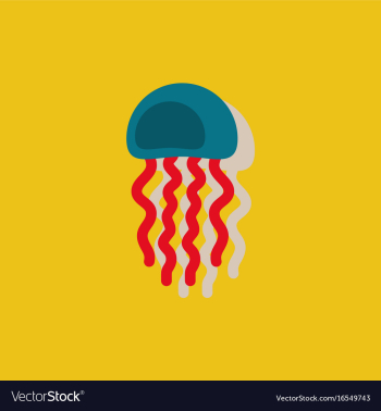 Jellyfish sticker vector image Jellyfish sticker vector image