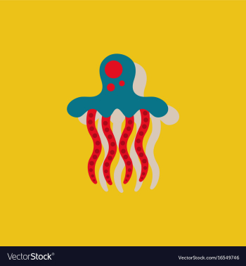 Jellyfish sticker vector image Jellyfish sticker vector image