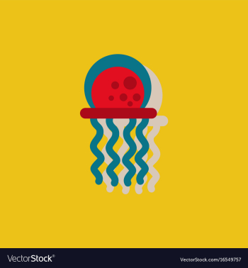 Jellyfish sticker vector image Jellyfish sticker vector image