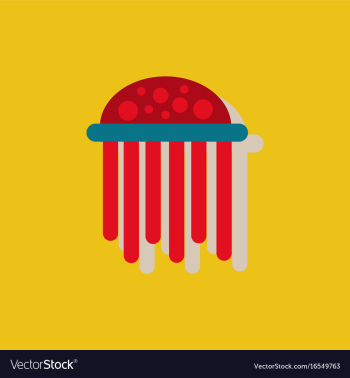 Jellyfish sticker vector image Jellyfish sticker vector image