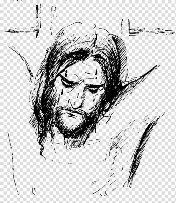 Jesus Drawing Good Friday Sketch, Jesus transparent background PNG clipart