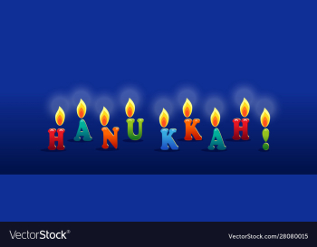 jewish holiday hanukkah greeting lettering