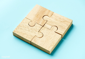 Jigsaw teamwork concept macro shot | Free stock photo - 385482