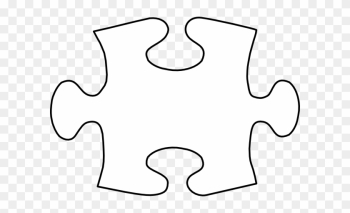 Jigsaw White Puzzle Piece Large Clip Art - Autism Puzzle Piece Vector