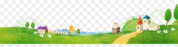 Jinan Download Computer file - Hand painted color pen Countryside countryside scenery background 