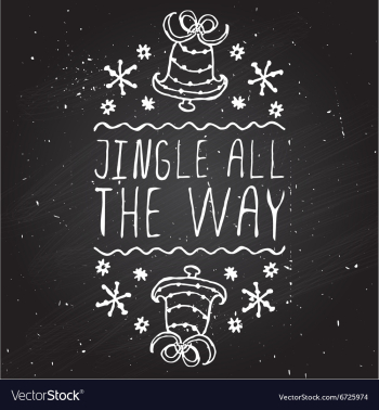 Jingle all the way - typographic element vector image Jingle all the way - typographic element vector image