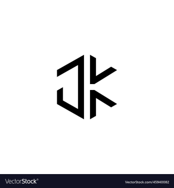 jk hexagonal logo design