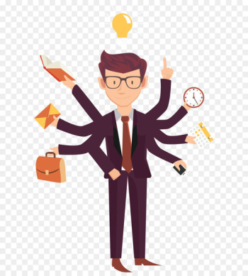 Job Business Employment Entrepreneurship - Busy cartoon business people 